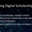 screenshot defining digital scholarship slide