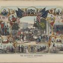 A historic print depicting the passage of the 15th amendment.