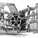 A drawing of a printing machine.