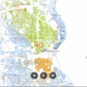 Map showing the effects of redlining