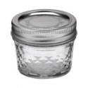 A glass jar.
