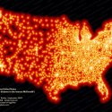 Choropleth map visualizing the United States by distance to the nearest McDonald's