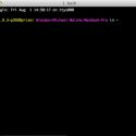 Screenshot of command line