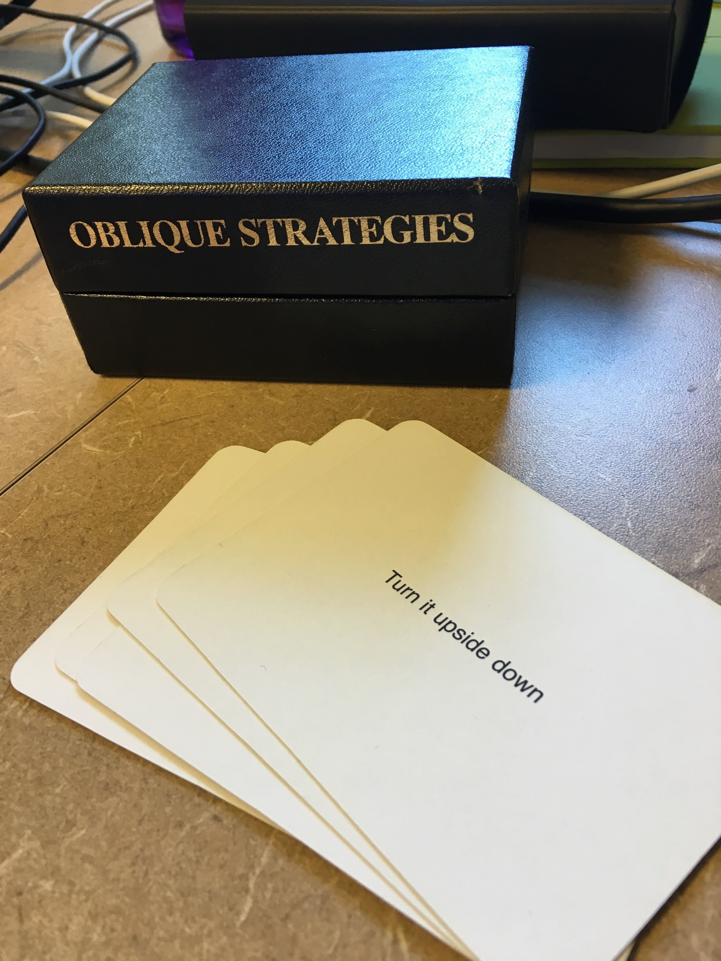 Oblique Strategies card deck