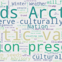 word cloud from tweets containing the word “Cherokee” immediately following the February 7th, 2020 Democratic debate